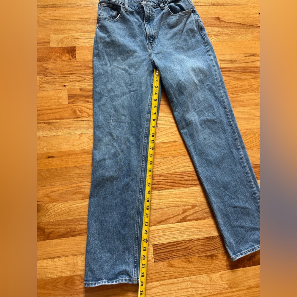 A&F Vintage Comfort Stretch Ultra High Rise 90s Straight Blue Jean size 29/8 - Picture 4 of 9